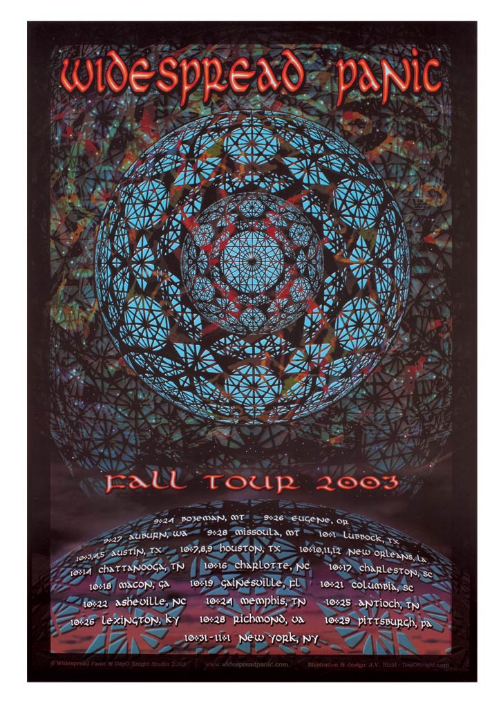 2003 Fall Tour tour poster by J. U. Rizzi