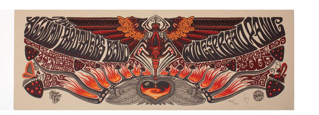 2009 Allman Brothers Co-Bill Tour tour poster by Jeff Wood
