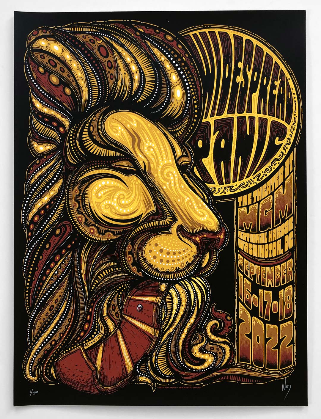 Widespread Panic DC 2022 Show Poster by Jeff Wood