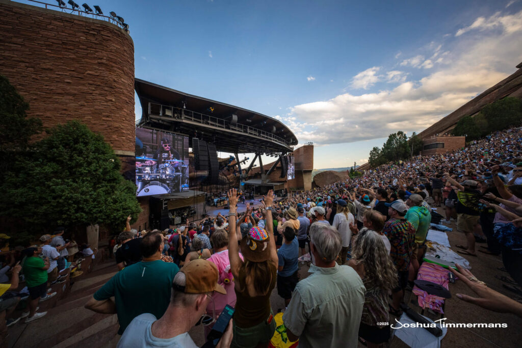 Scene from Widespread Panic&#039;s show at Red Rocks Amphitheatre in Morrison, CO on Friday, June 27, 2025