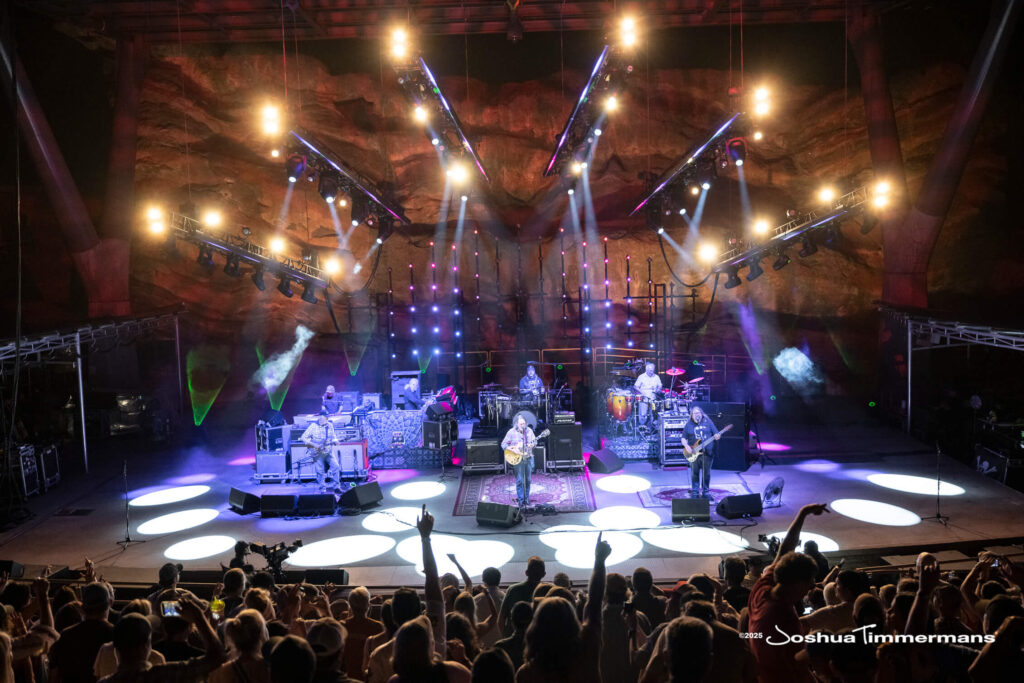 Scene from Widespread Panic&#039;s show at Red Rocks Amphitheatre in Morrison, CO on Friday, June 27, 2025
