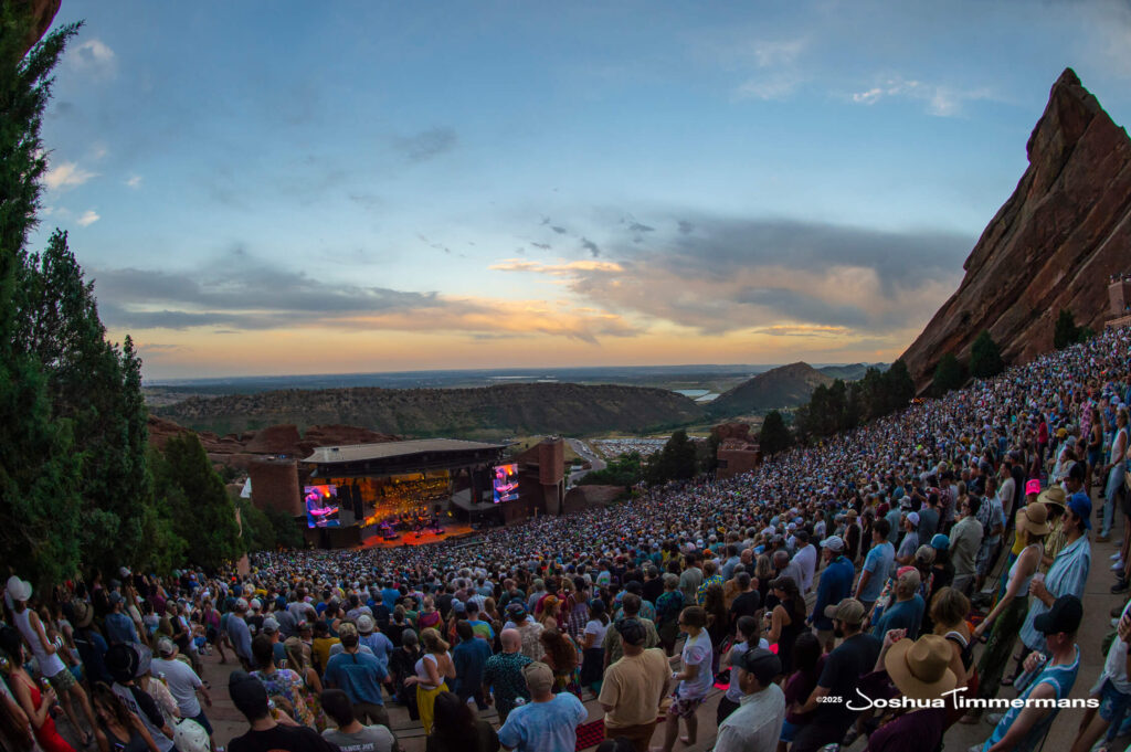 Scene from Widespread Panic&#039;s show at Red Rocks Amphitheatre in Morrison, CO on Saturday, June 28, 2025
