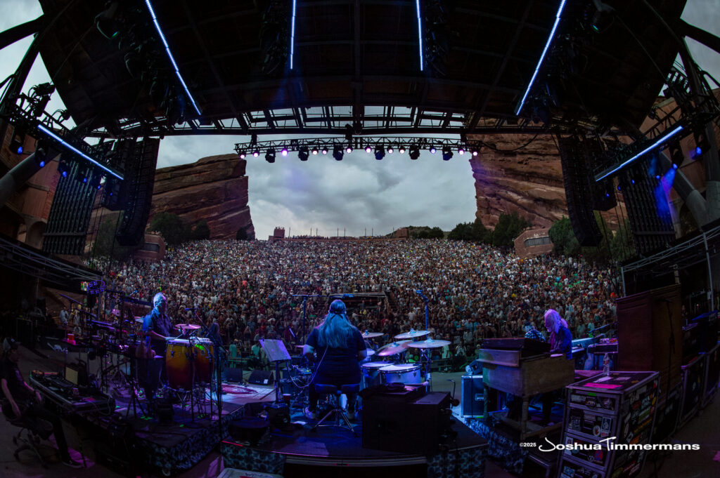 Scene from Widespread Panic&#039;s show at Red Rocks Amphitheatre in Morrison, CO on Saturday, June 28, 2025