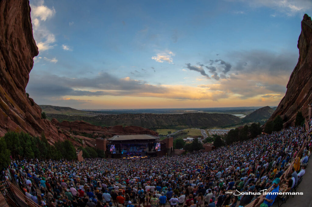 Scene from Widespread Panic&#039;s show at Red Rocks Amphitheatre in Morrison, CO on Saturday, June 28, 2025