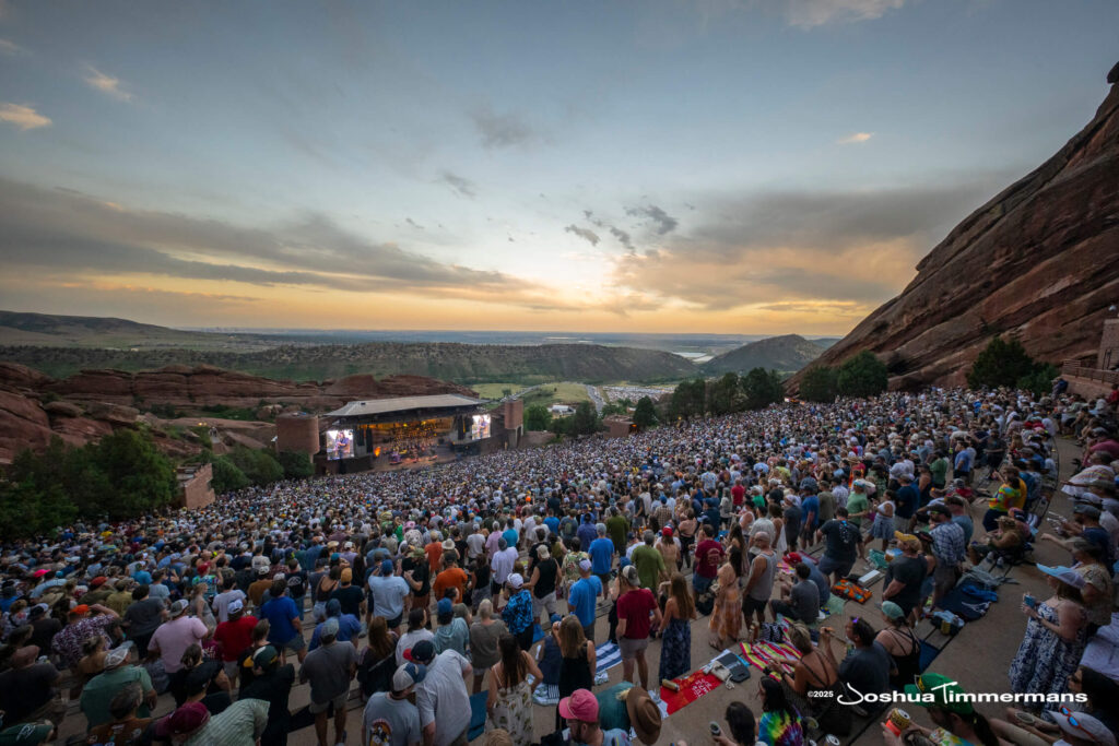 Scene from Widespread Panic&#039;s show at Red Rocks Amphitheatre in Morrison, CO on Saturday, June 28, 2025