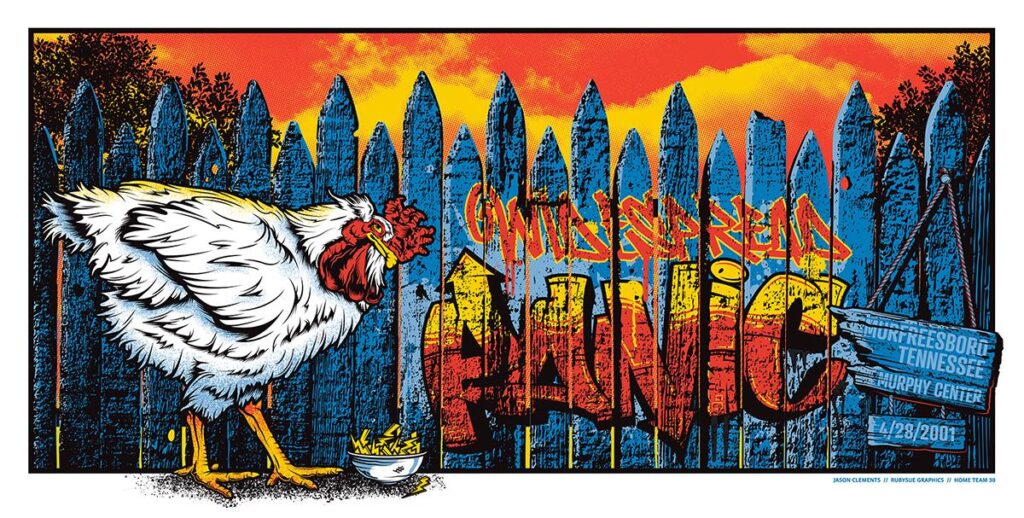 Widespread Panic Murfreesboro 2001 Commemorative Poster by Jason Clements
