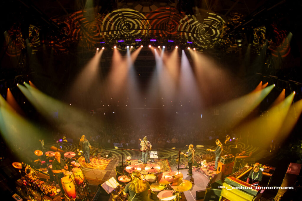 A moment from the Widespread Panic July 24, 2025 performance in Asheville, NC