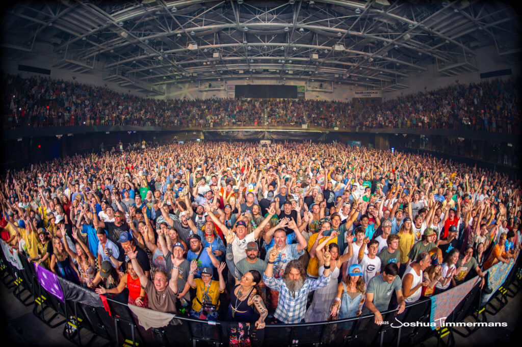 A moment from the Widespread Panic July 25, 2025 performance in Asheville, NC