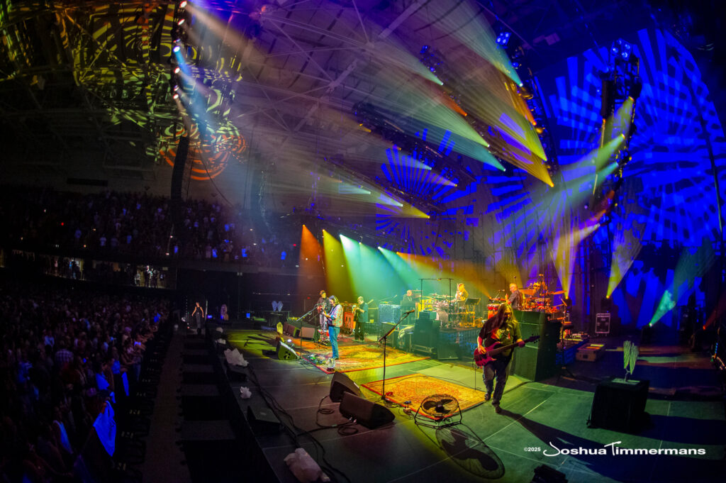 A moment from the Widespread Panic July 24, 2025 performance in Asheville, NC