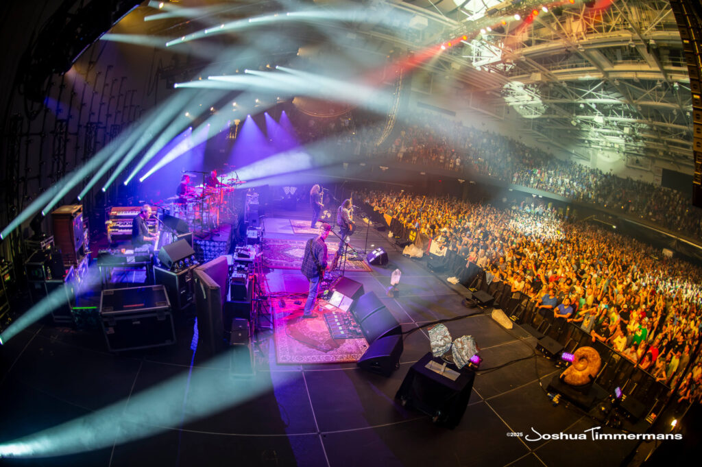 A moment from the Widespread Panic July 24, 2025 performance in Asheville, NC