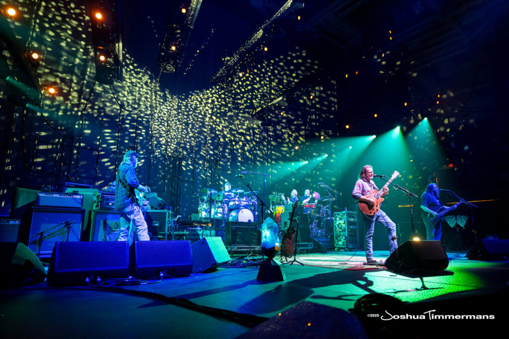A moment from the Widespread Panic July 24, 2025 performance in Asheville, NC