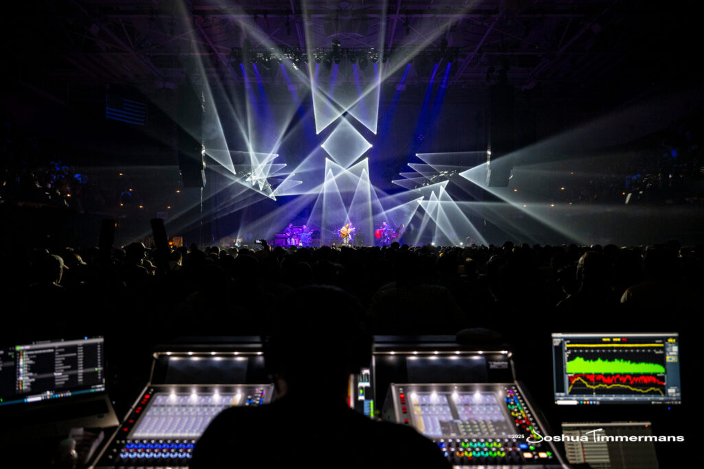 A moment from the Widespread Panic July 24, 2025 performance in Asheville, NC