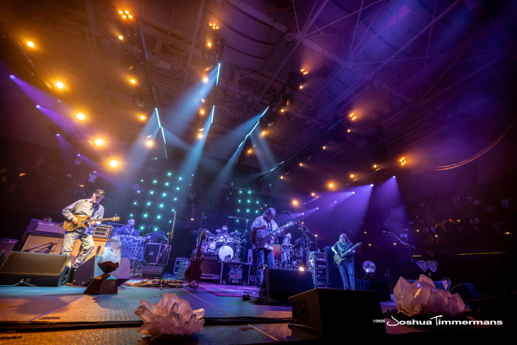 A moment from the Widespread Panic July 25, 2025 performance in Asheville, NC