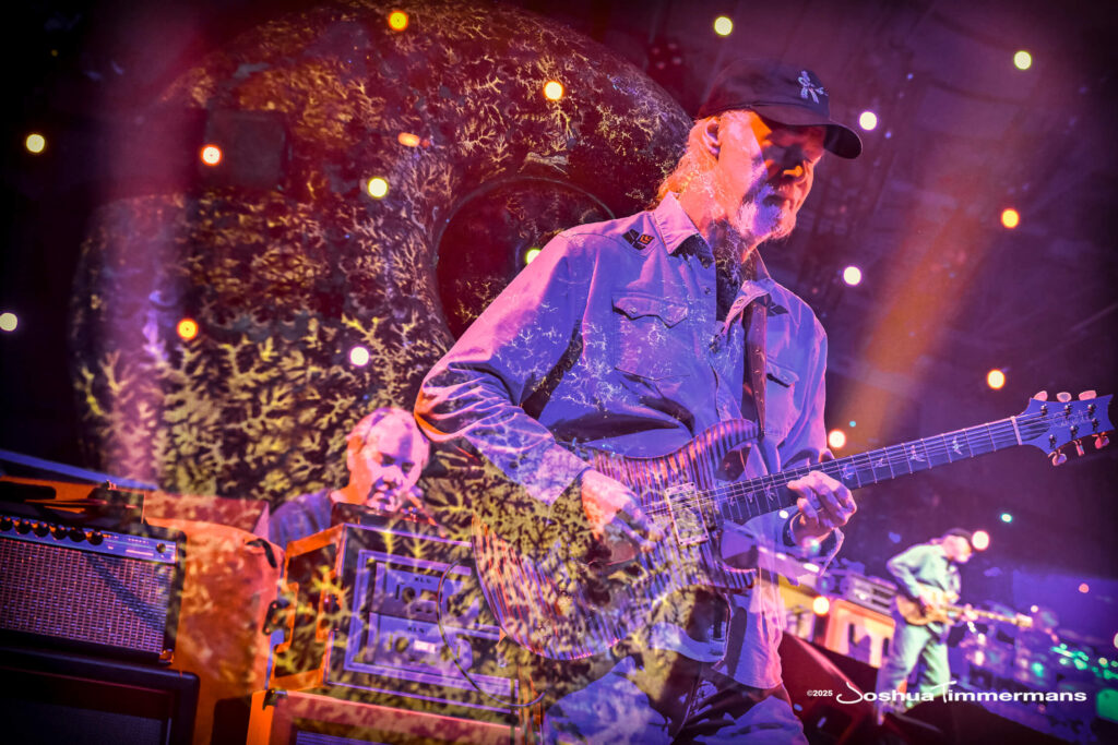 A moment from the Widespread Panic July 25, 2025 performance in Asheville, NC