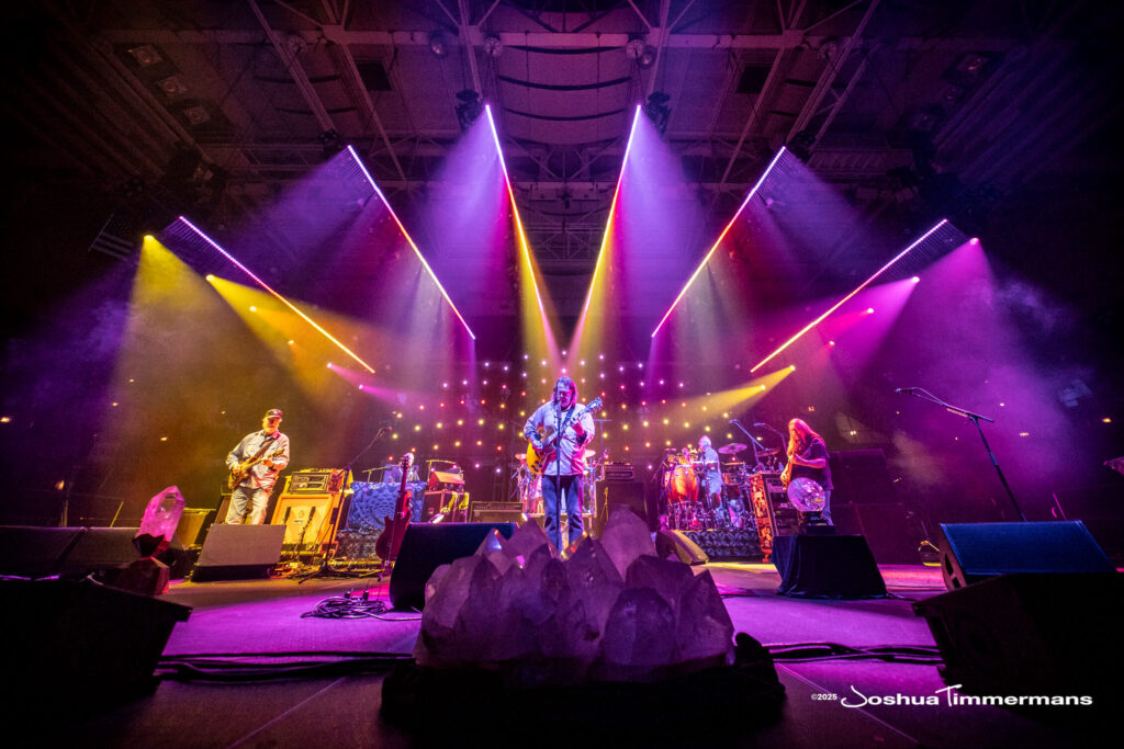 A moment from the Widespread Panic July 25, 2025 performance in Asheville, NC
