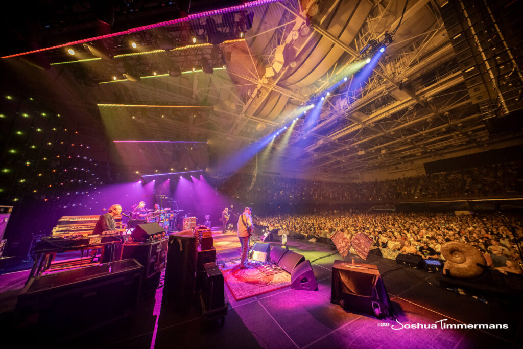 A moment from the Widespread Panic July 25, 2025 performance in Asheville, NC