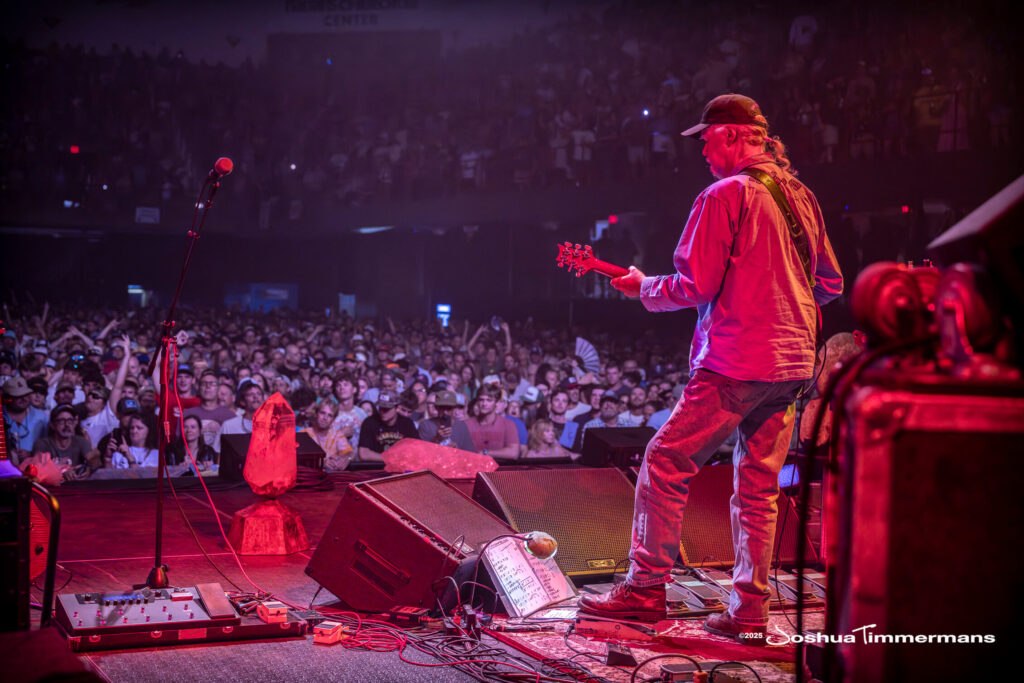 A moment from the Widespread Panic July 25, 2025 performance in Asheville, NC