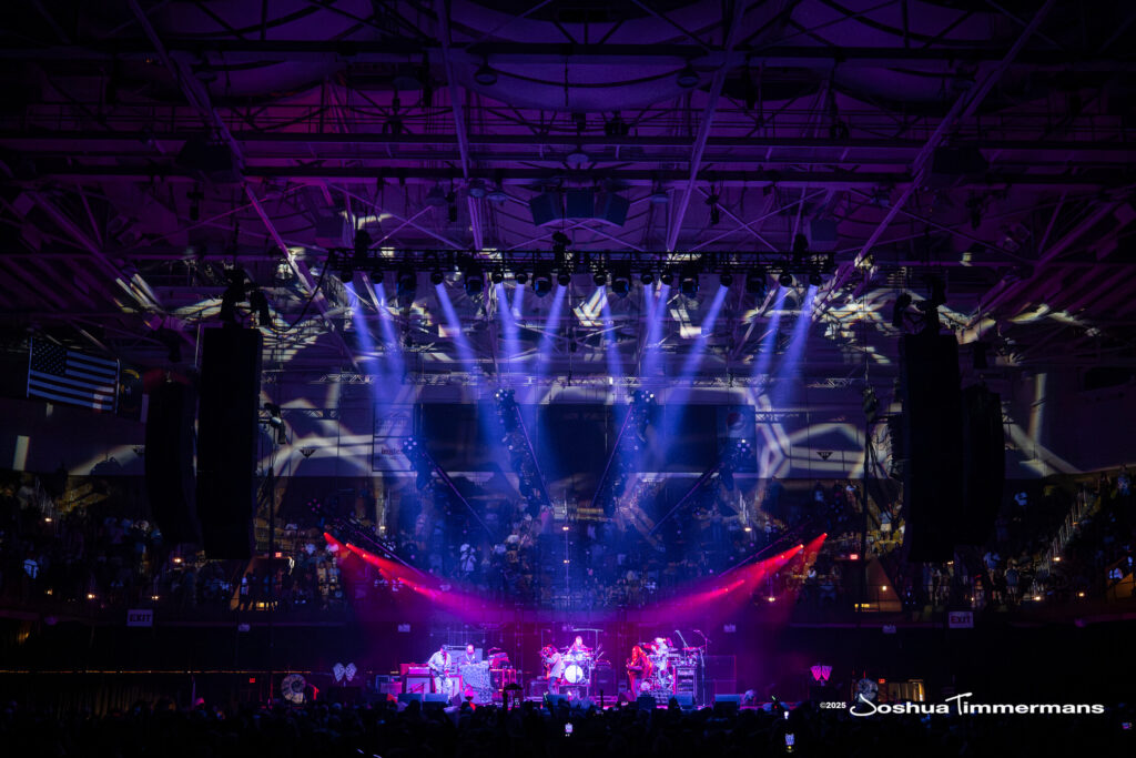 A moment from the Widespread Panic July 25, 2025 performance in Asheville, NC