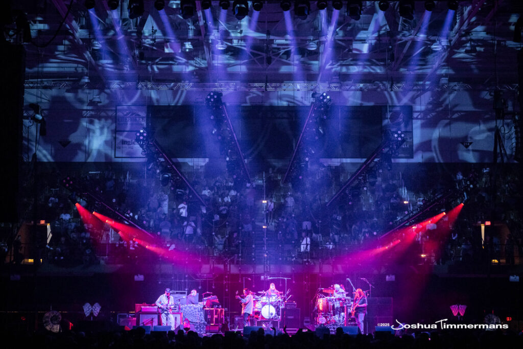 A moment from the Widespread Panic July 25, 2025 performance in Asheville, NC