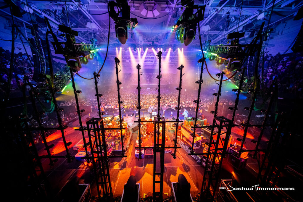 A moment from the Widespread Panic July 25, 2025 performance in Asheville, NC