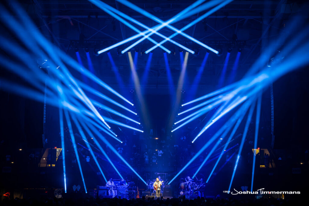 A moment from the Widespread Panic July 25, 2025 performance in Asheville, NC