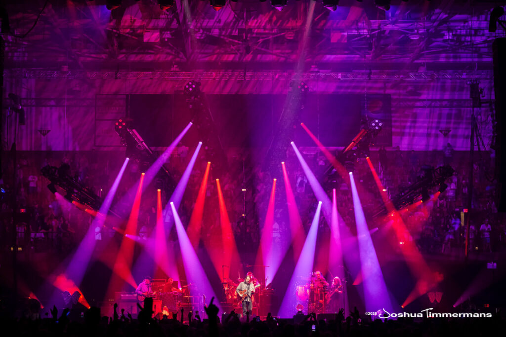 A moment from the Widespread Panic July 25, 2025 performance in Asheville, NC