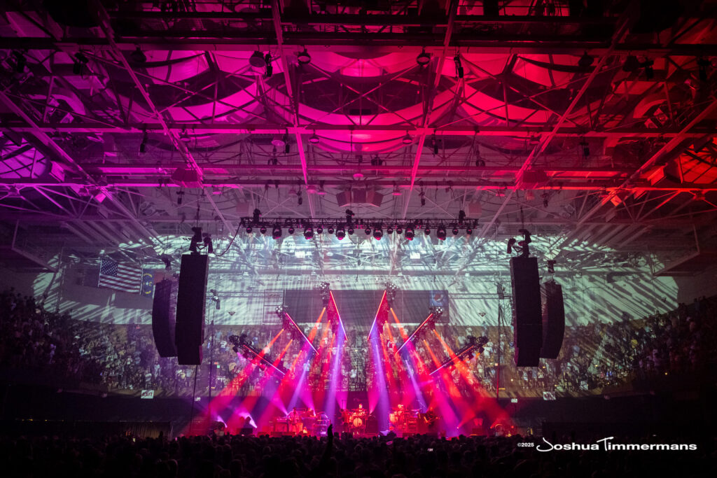 A moment from the Widespread Panic July 25, 2025 performance in Asheville, NC