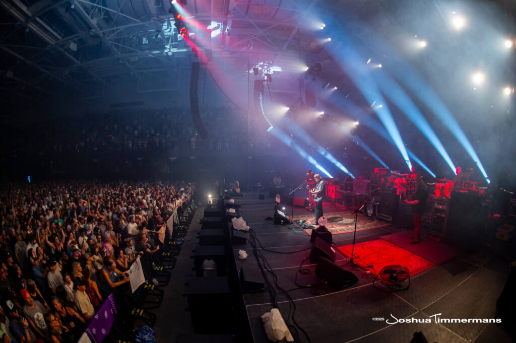 A moment from the Widespread Panic July 26, 2025 performance in Asheville, NC