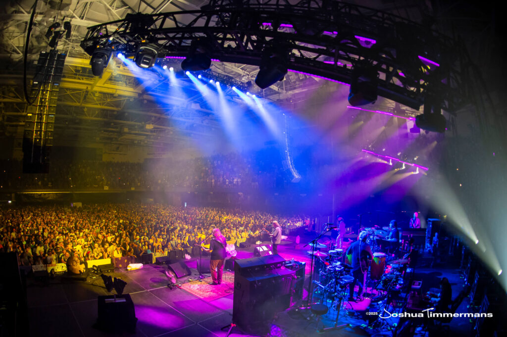 A moment from the Widespread Panic July 26, 2025 performance in Asheville, NC