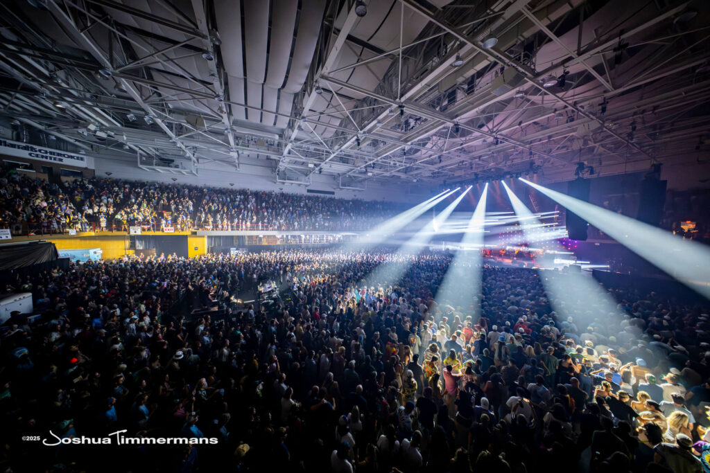 A moment from the Widespread Panic July 26, 2025 performance in Asheville, NC