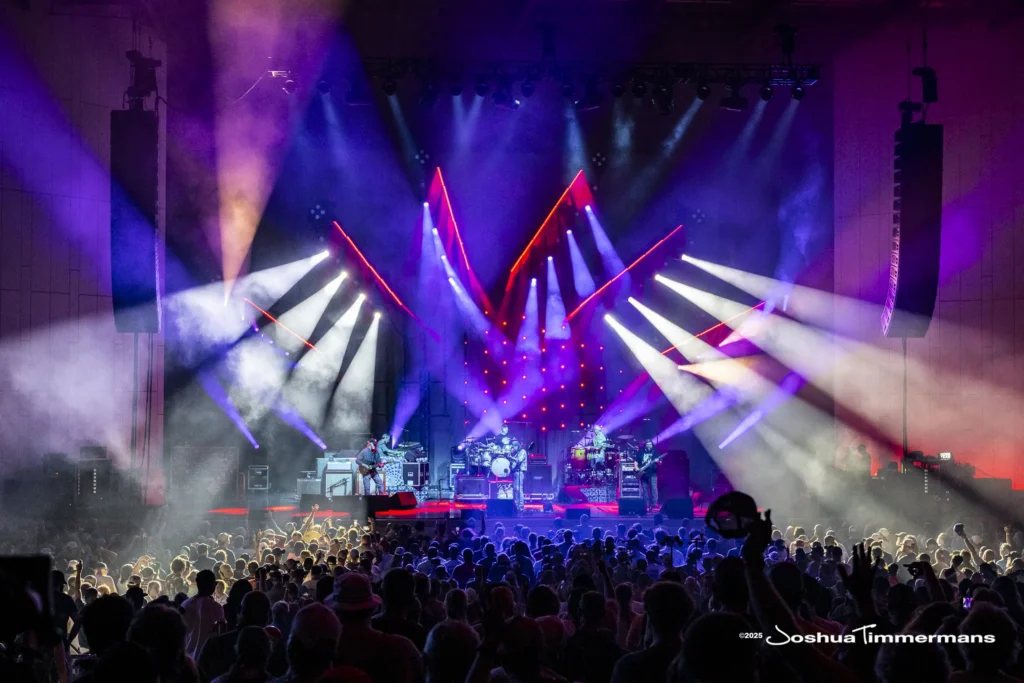 A moment from the Widespread Panic August 8, 2025 performance in Indianapolis, IN