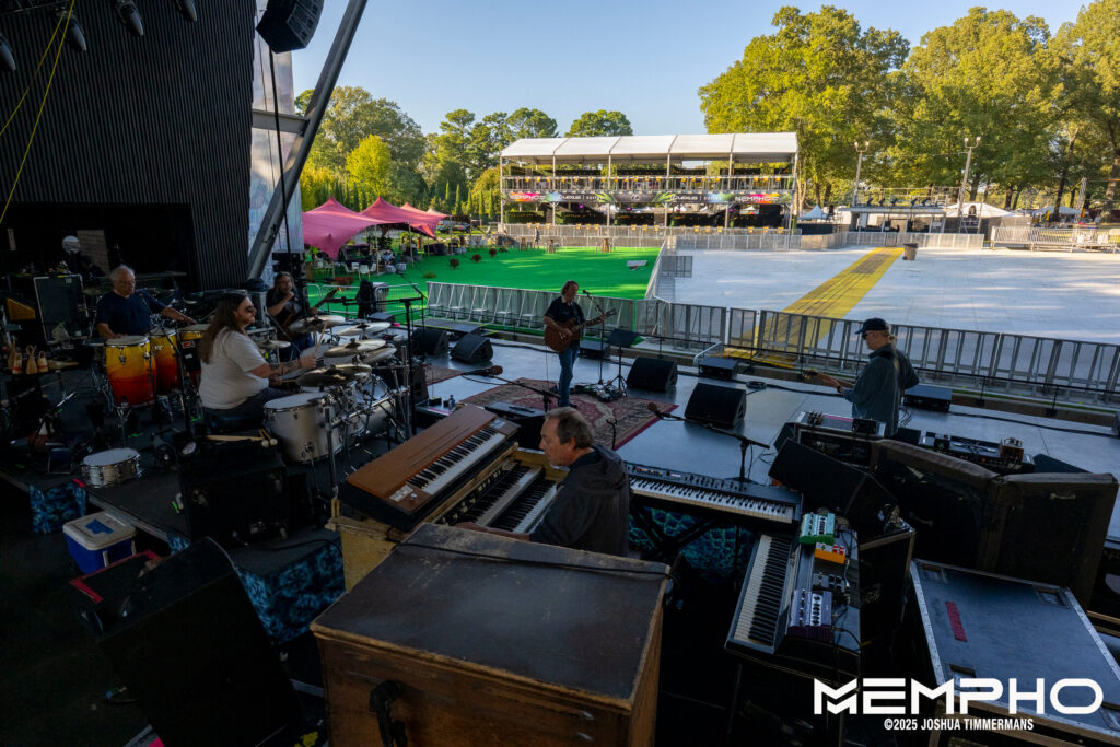 Widespread Panic performing during soundcheck at Mempho Music Festival on Thursday, October 2, 2025.