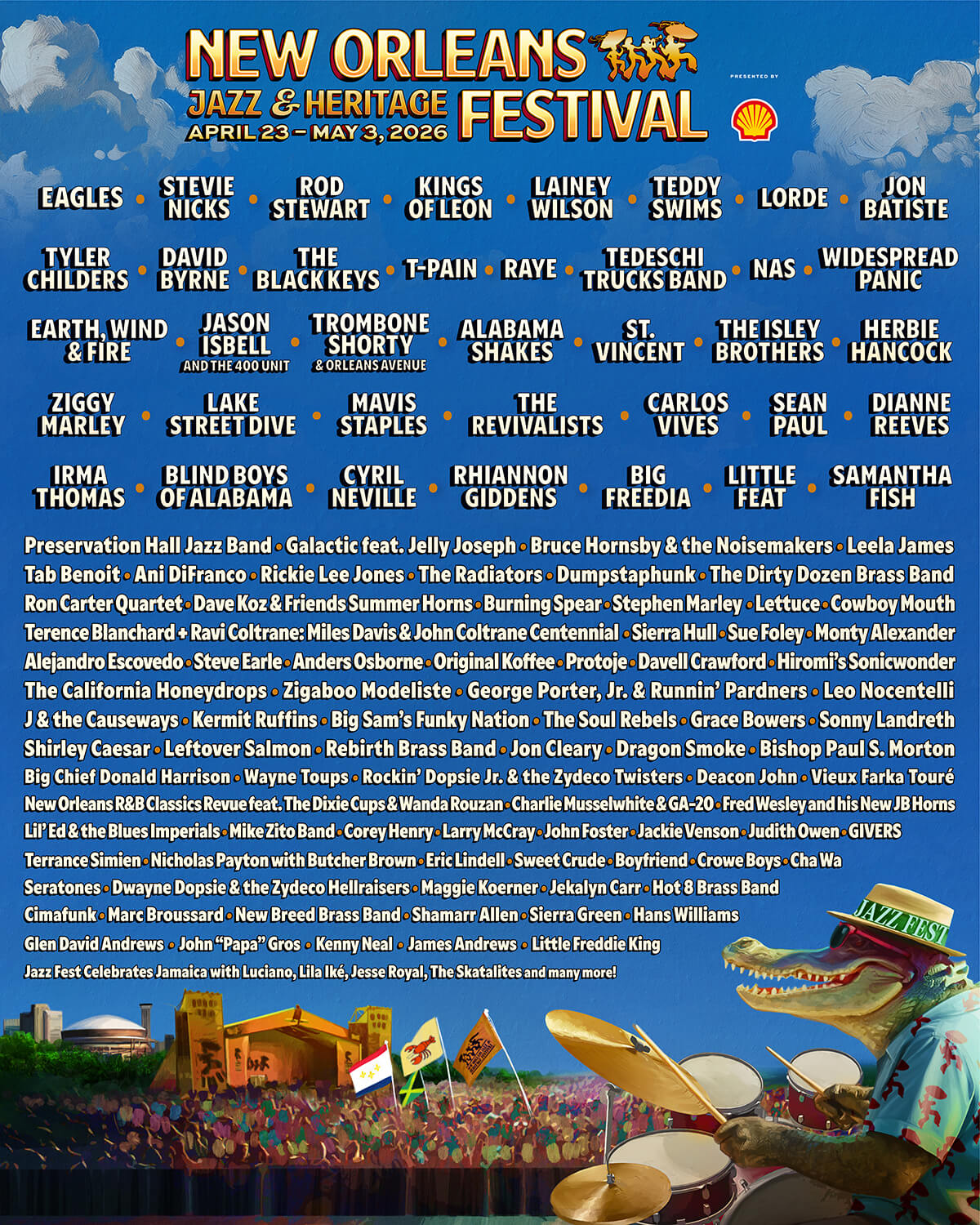2026 New Orleans Jazzfest Lineup