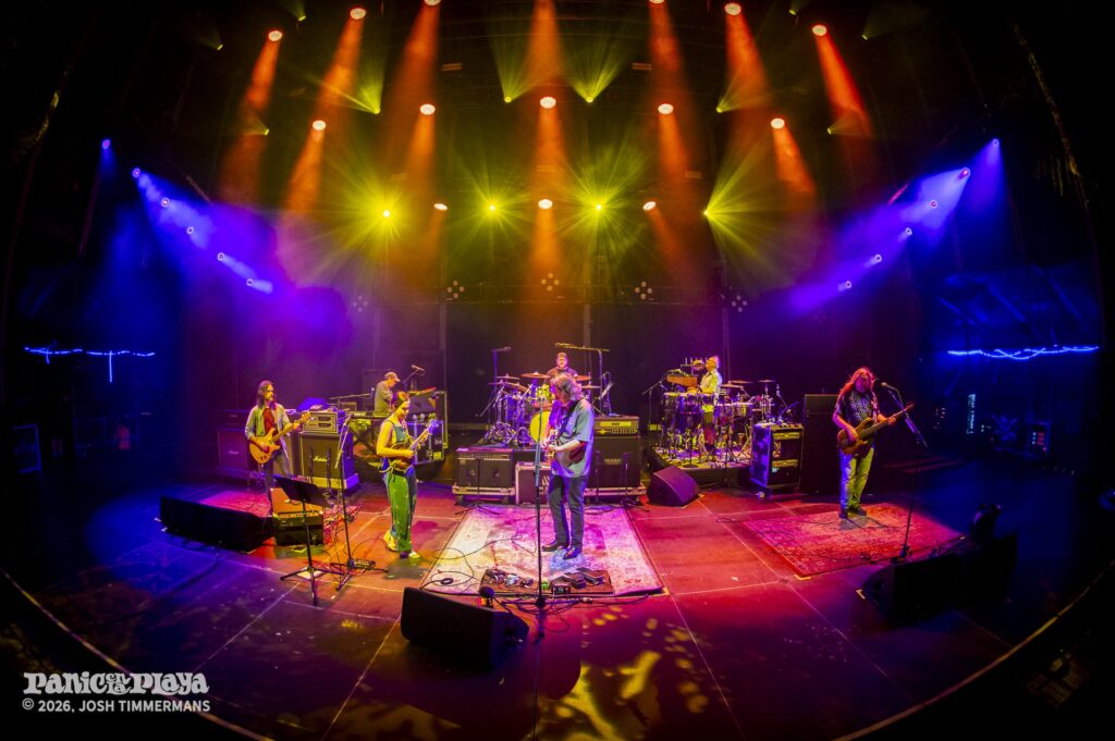 Widespread Panic performing at Panic en la Playa Trece on Friday, January 23, 2026