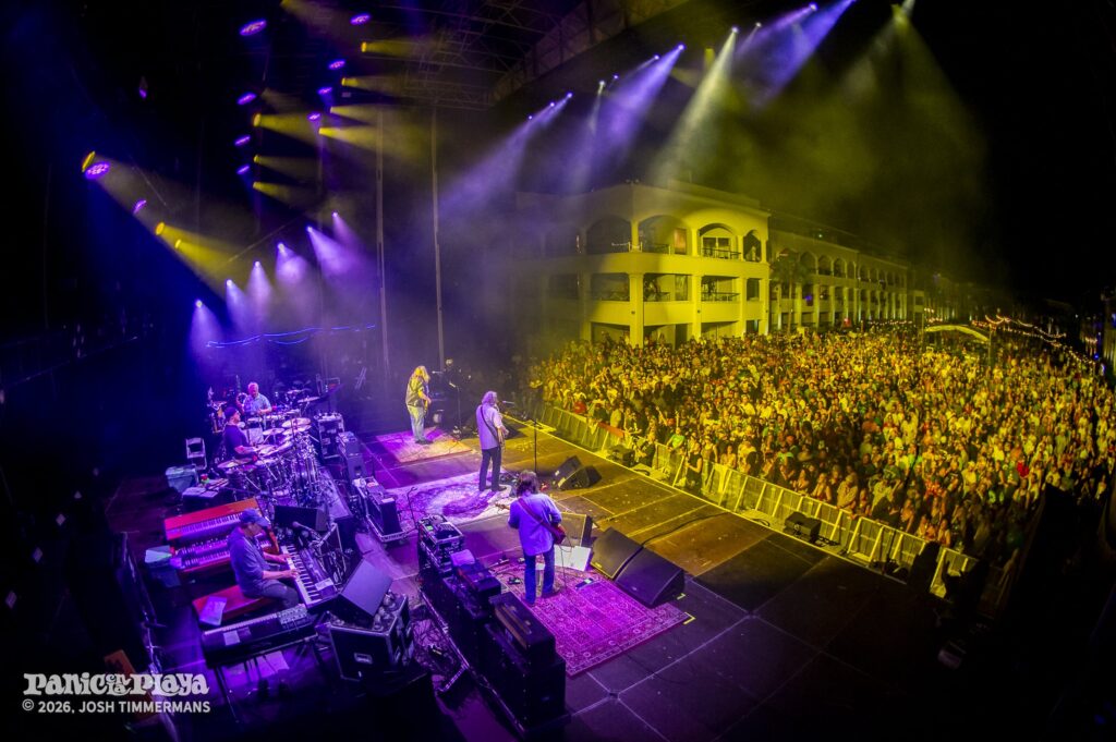 Widespread Panic performing at Panic en la Playa Trece on Friday, January 23, 2026