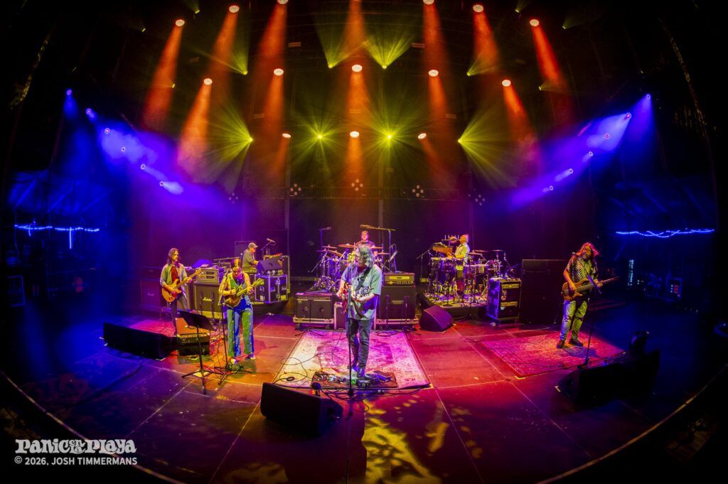 Widespread Panic performing at Panic en la Playa Trece on Friday, January 23, 2026