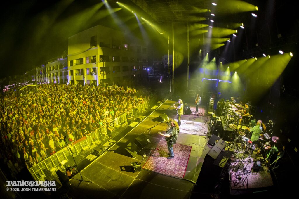 Widespread Panic performing at Panic en la Playa Trece on Friday, January 23, 2026