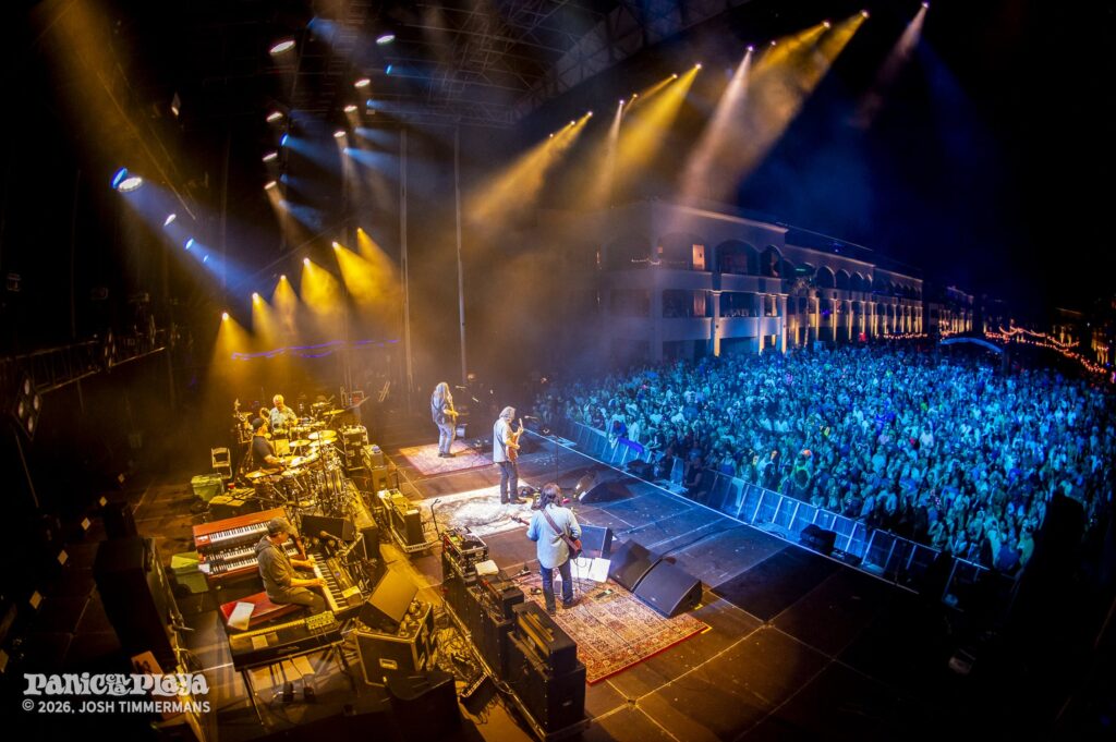 Widespread Panic performing at Panic en la Playa Trece on Friday, January 23, 2026