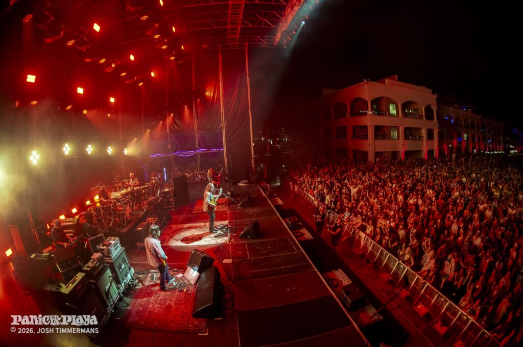Widespread Panic performing at Panic en la Playa Trece on Friday, January 23, 2026
