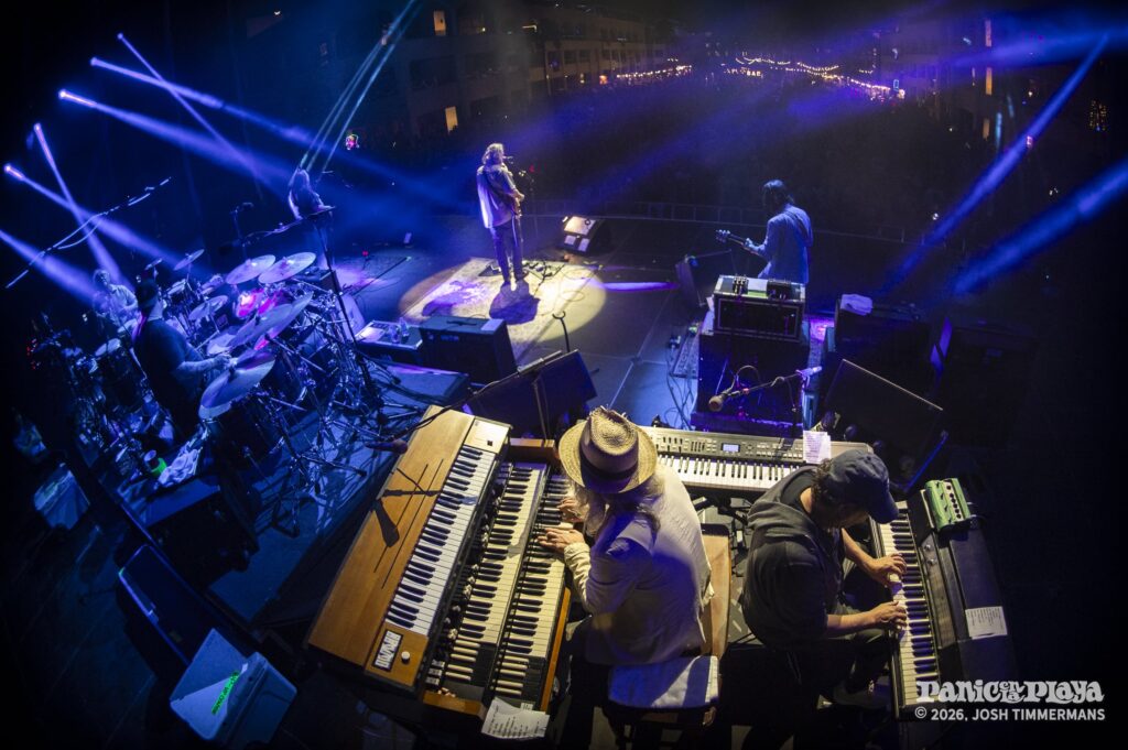 Widespread Panic performing at Panic en la Playa Trece on Friday, January 23, 2026