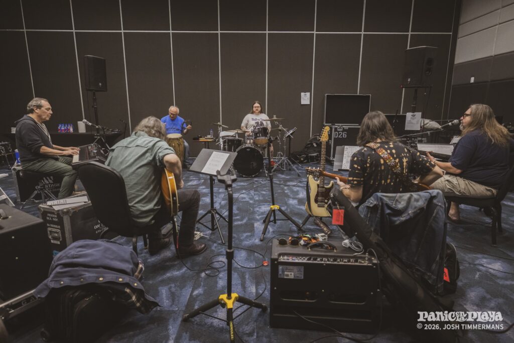 Widespread Panic rehearsal and soundcheck at Panic en la Playa Trece on January 19, 2026
