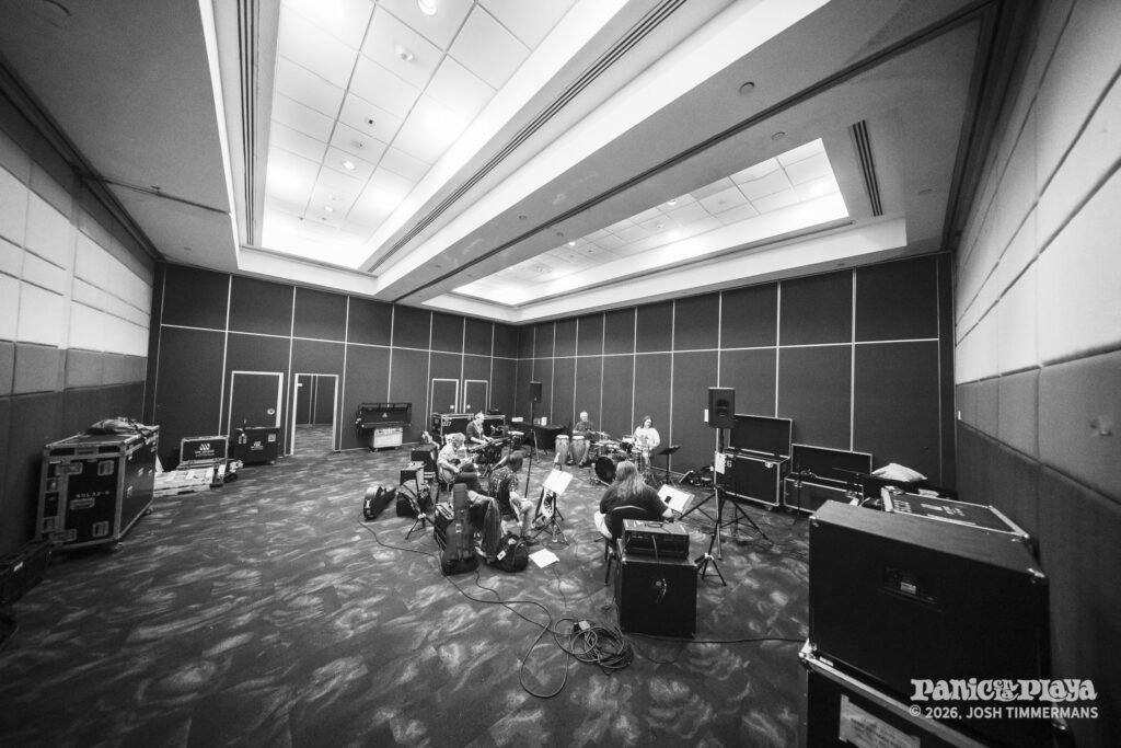 Widespread Panic rehearsal and soundcheck at Panic en la Playa Trece on January 19, 2026