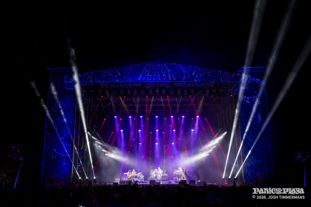 Widespread Panic performing at Panic en la Playa Trece on Friday, January 23, 2026