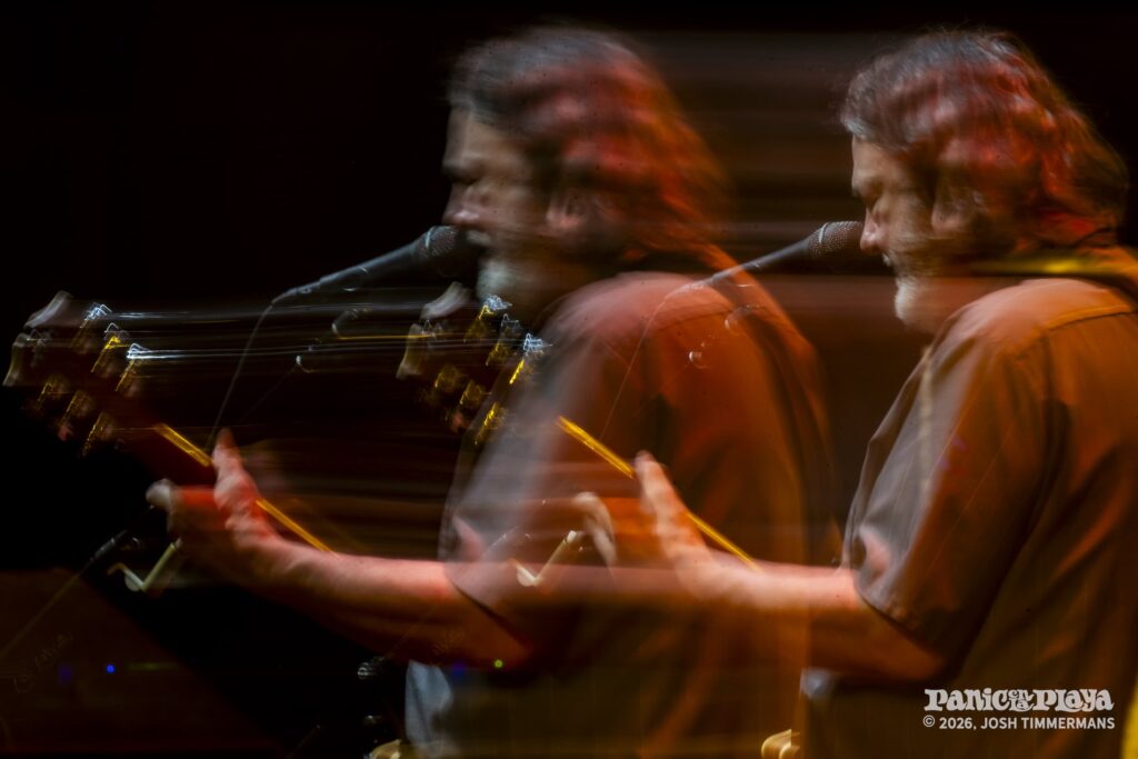 Widespread Panic performing at Panic en la Playa Trece on Friday, January 23, 2026