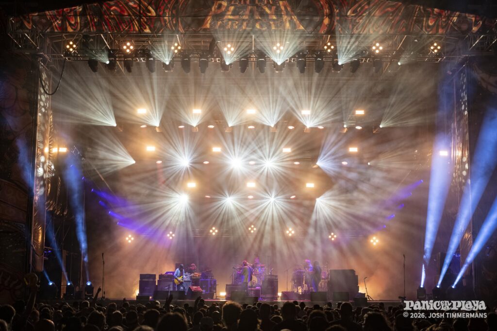 Widespread Panic performing at Panic en la Playa Trece on Friday, January 23, 2026