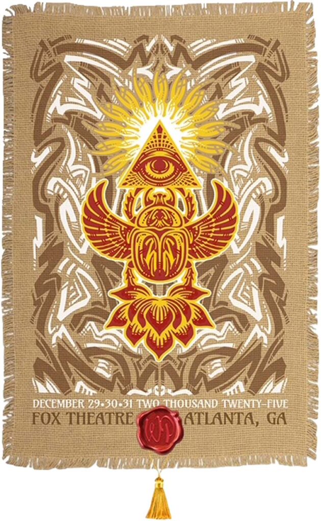 Widespread Panic Atlanta New Years 2025 Event Poster by JT Lucchesi