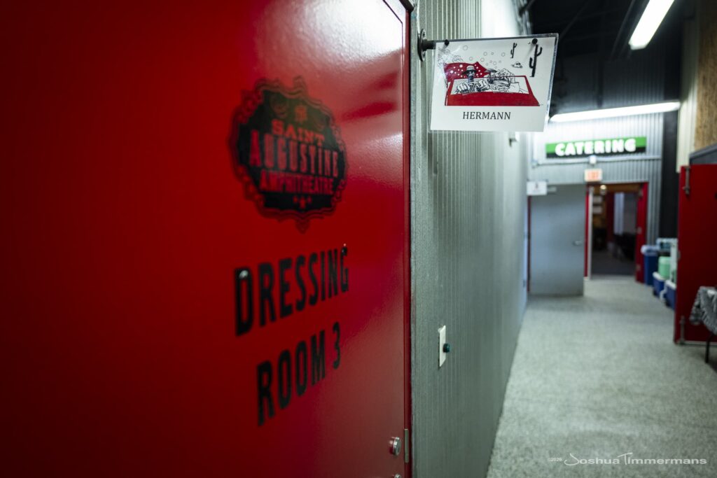 Widespread Panic's soundcheck day at St Augustine Amphitheatre on March 19, 2026