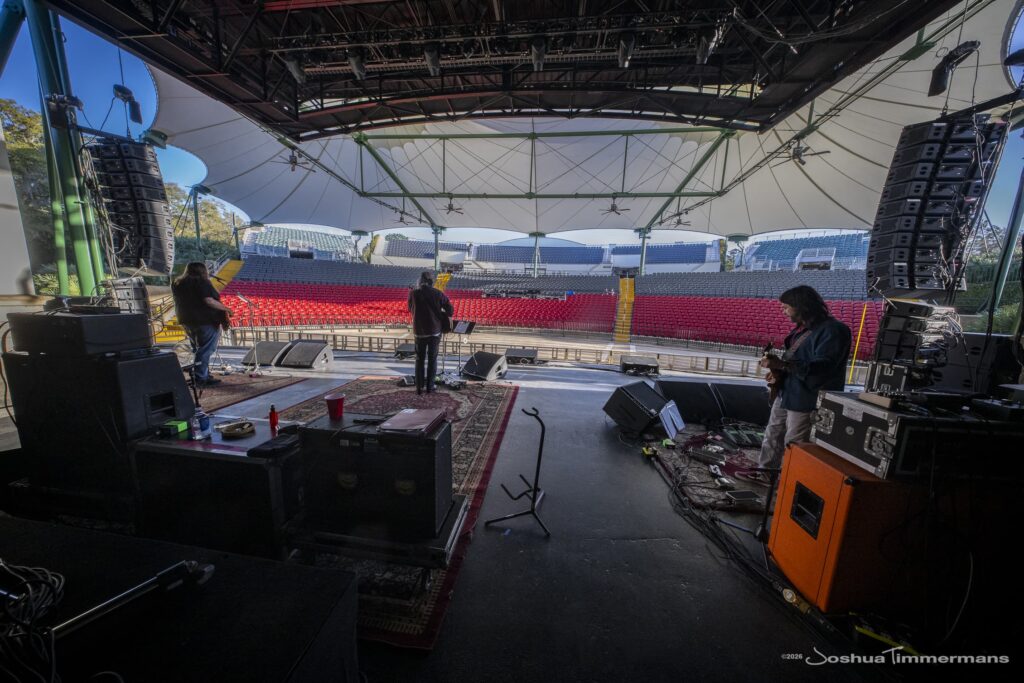 Widespread Panic's soundcheck day at St Augustine Amphitheatre on March 19, 2026