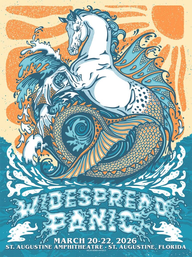 Widespread Panic St Augustine 2026 Poster Derek Hatfield
