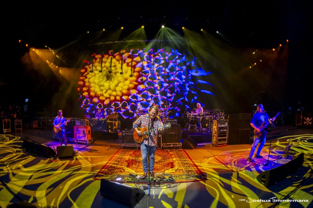 Widespread Panic performing in Birmingham, Alabama at the Coca-Cola Amphitheater on Saturday, April 18, 2026
